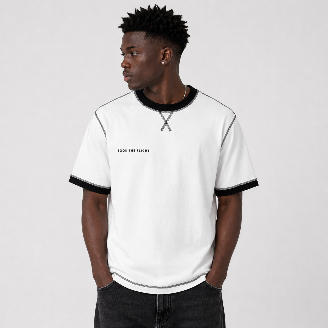 Ajala Contrast Stitch Tee
