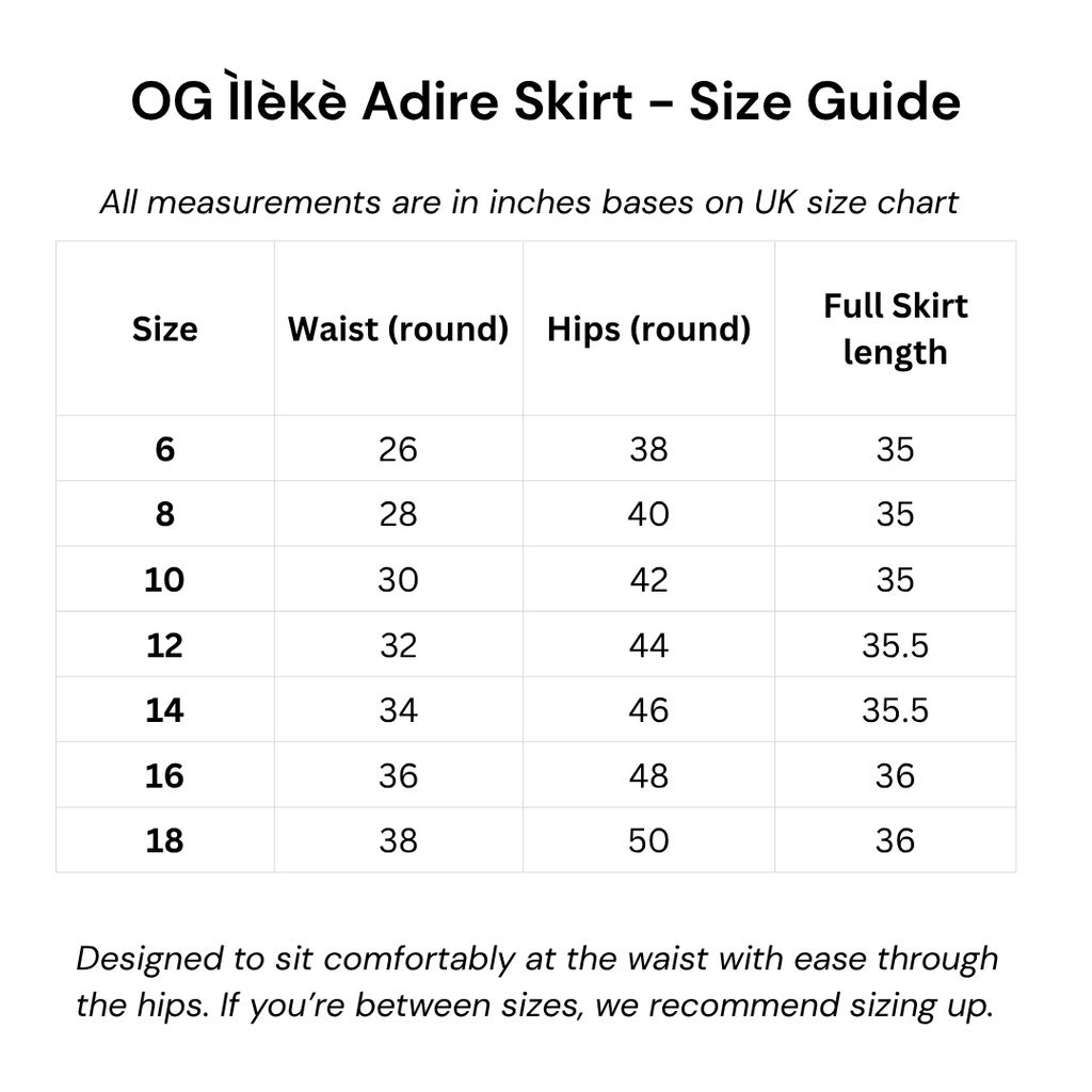 OG Ileke Skirt in Adire